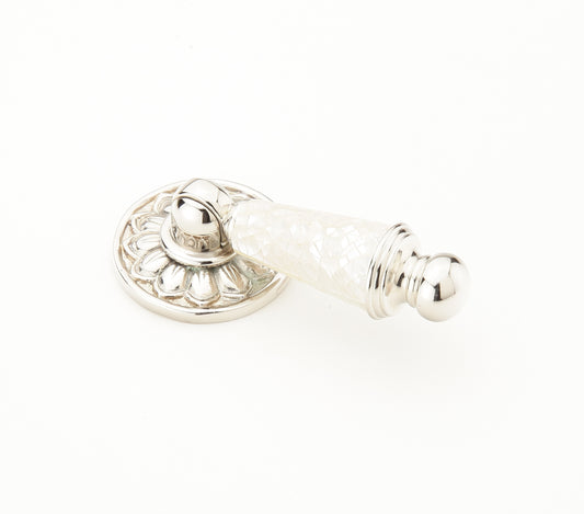 Schaub Mother of Pearl Brass Pendant Pull with Mother of Pearl Inlay and Polished Nickel