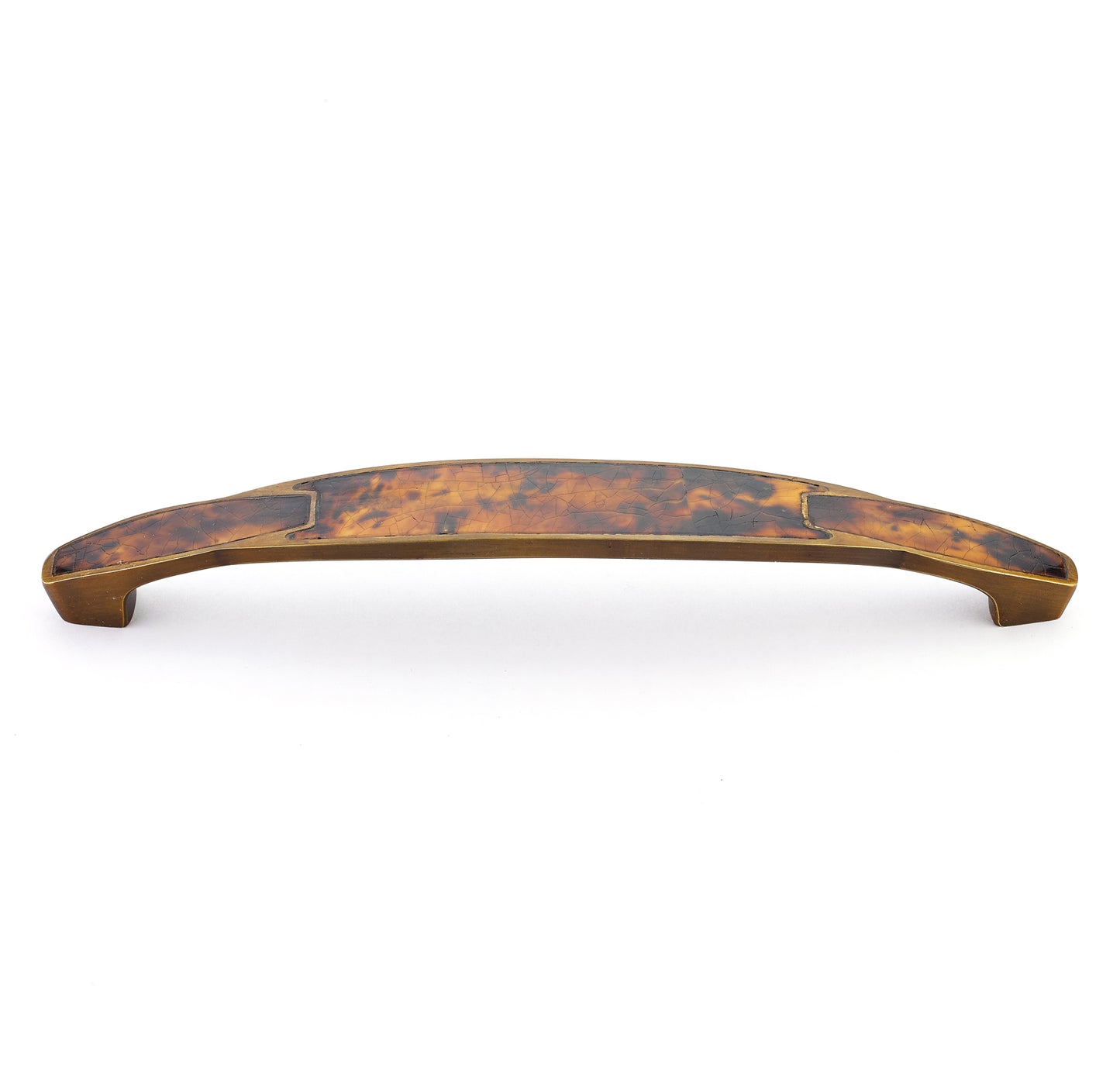 Schaub Tiger Penshell Estate Dover Pull with Tiger Penshell Inlay  8" cc