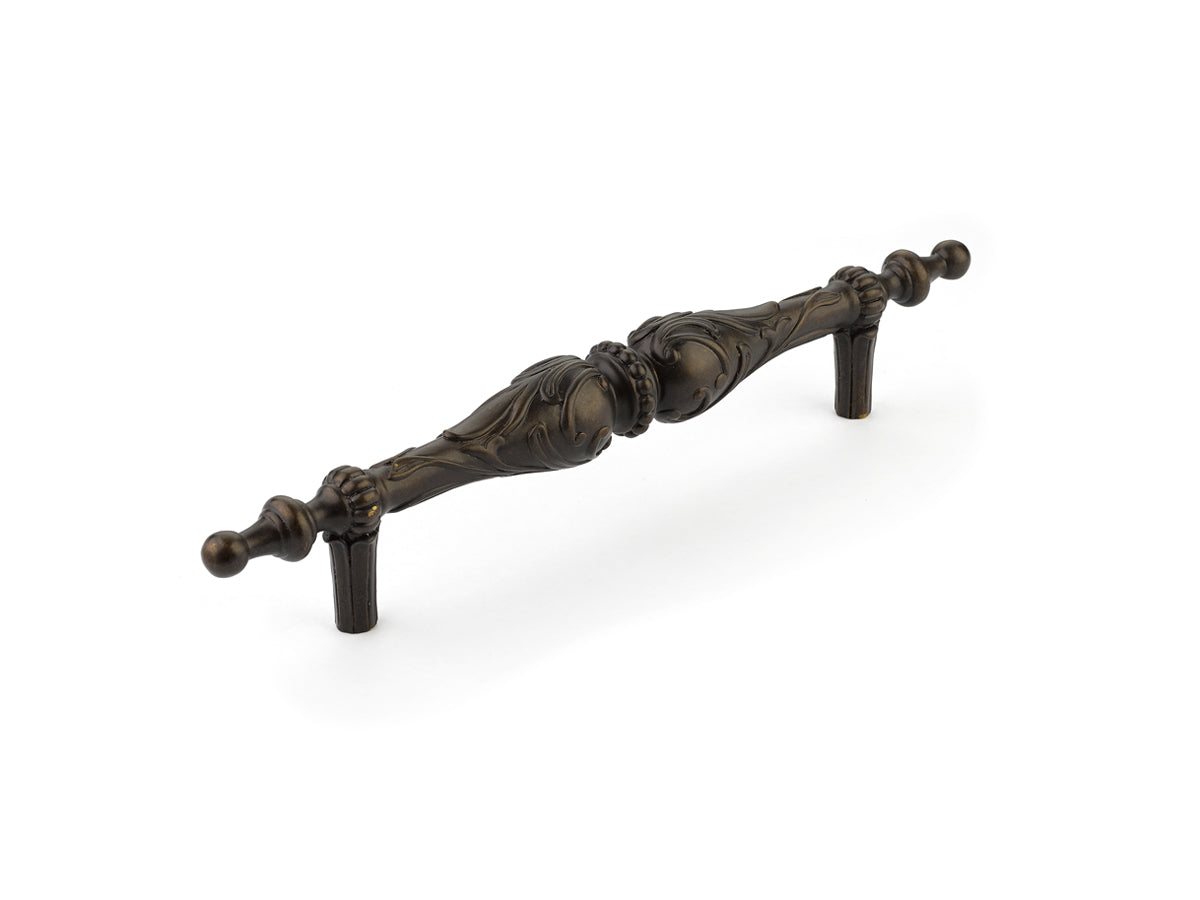 Schaub Cantata Pull 8" cc in Dark Glaze Finish  with beading and scrolls