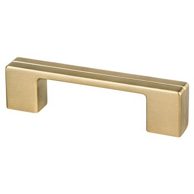 Berenson Skyline Pull - 3 in (76.2mm) and 96mm (3-25/32 in) - Modern Brushed Gold
