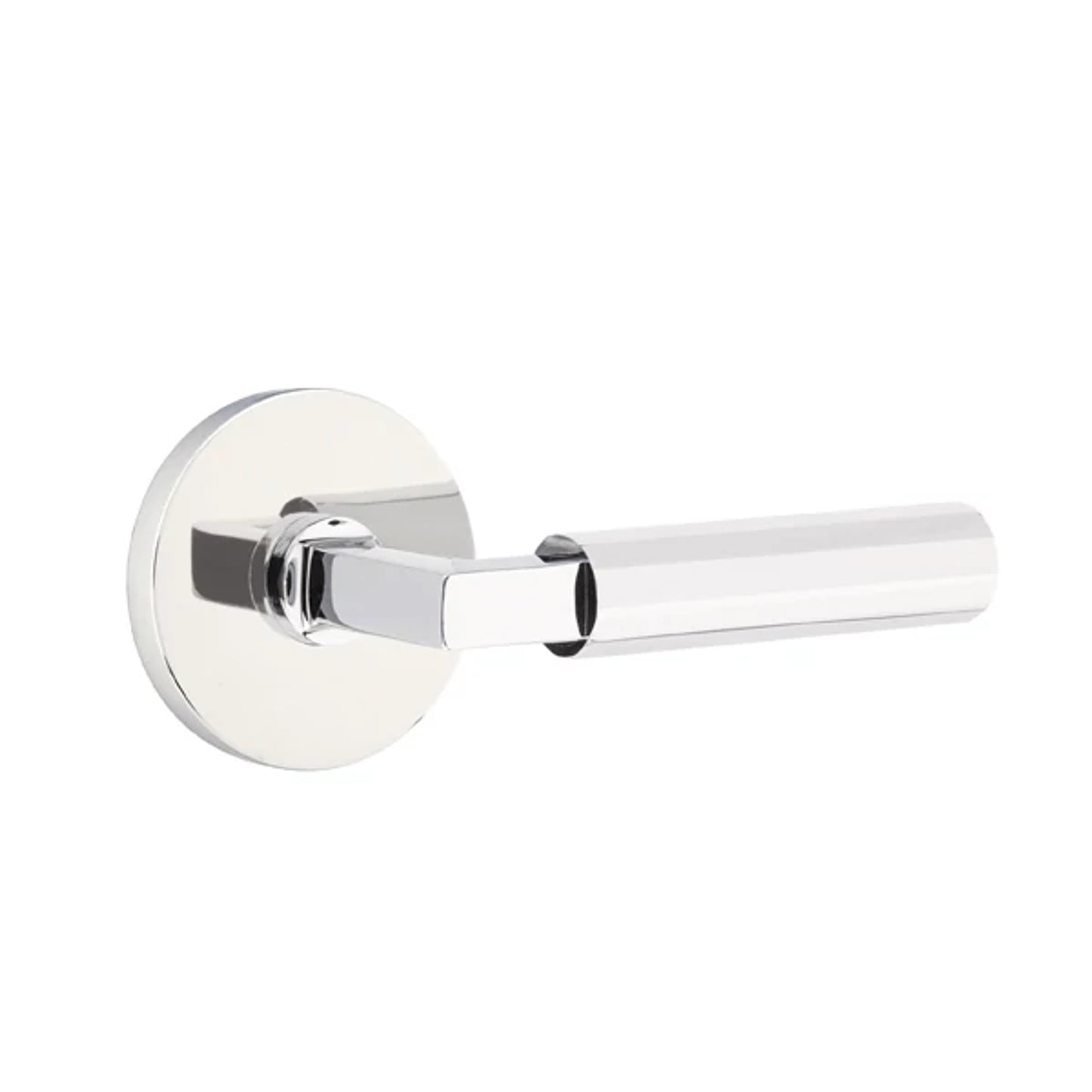 SELECT Key In L-Square Faceted Lever – polished-chrome