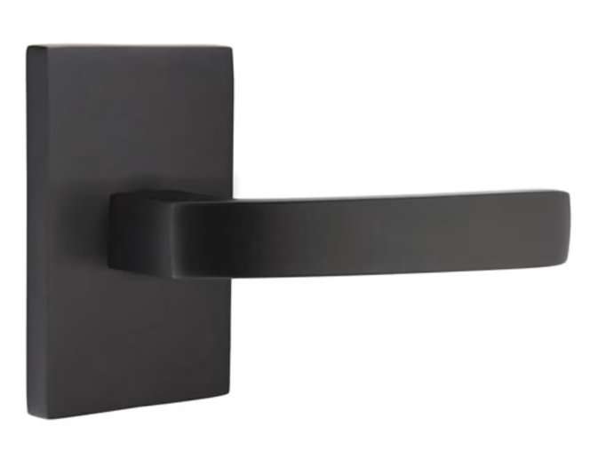 Breslin Lever Modern Rectangular Flat Black
