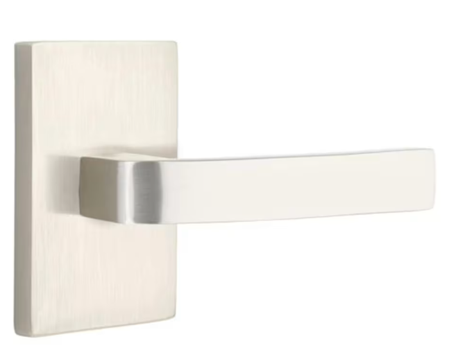 Breslin Lever Modern Rectangular Satin Nickel