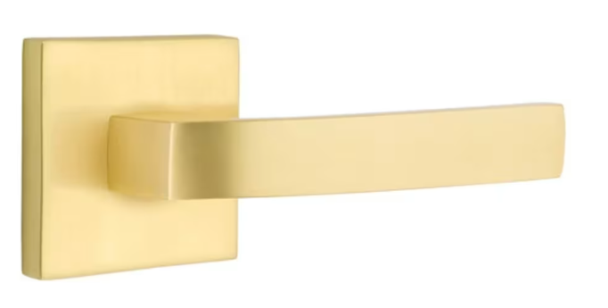 Breslin Lever Square Satin Brass