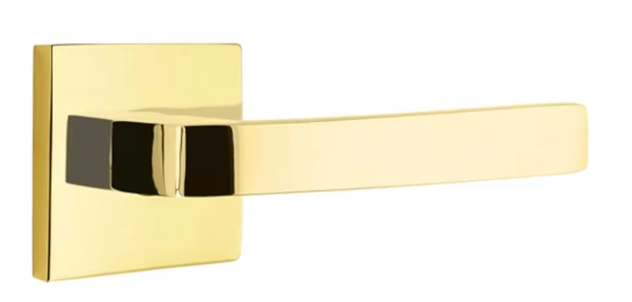 Breslin Lever Square Unlacquered Brass