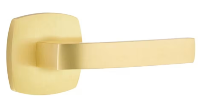 Breslin Lever Urban Modern Satin Brass