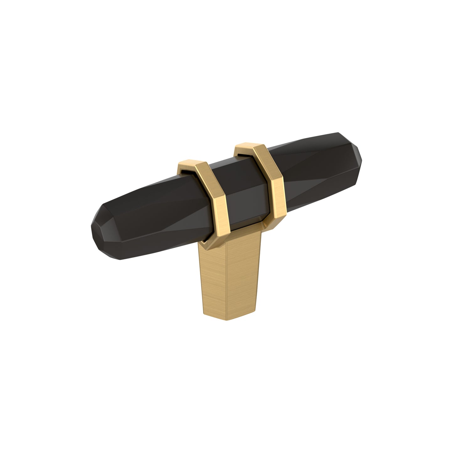 Amerock London Knob - 2-1/2 inch (64mm) Length - Black Bronze/Champagne Bronze