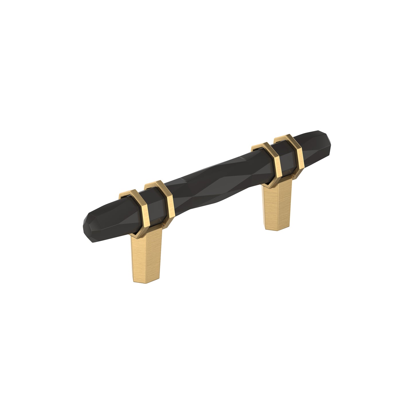 Amerock London Pull - 3 inch (76mm) CTC - Black Bronze/Champagne Bronze