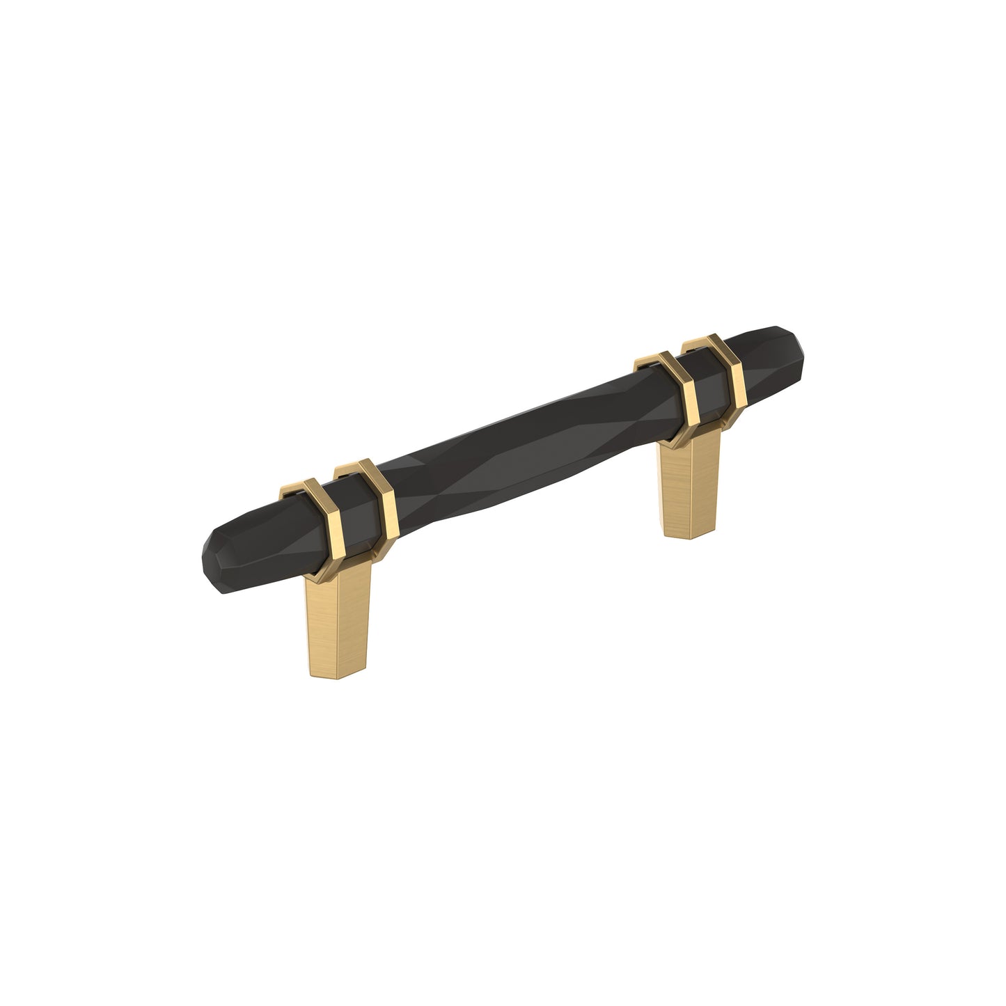 Amerock London Pull - 3-3/4 inch (96mm) CTC - Black Bronze/Champagne Bronze
