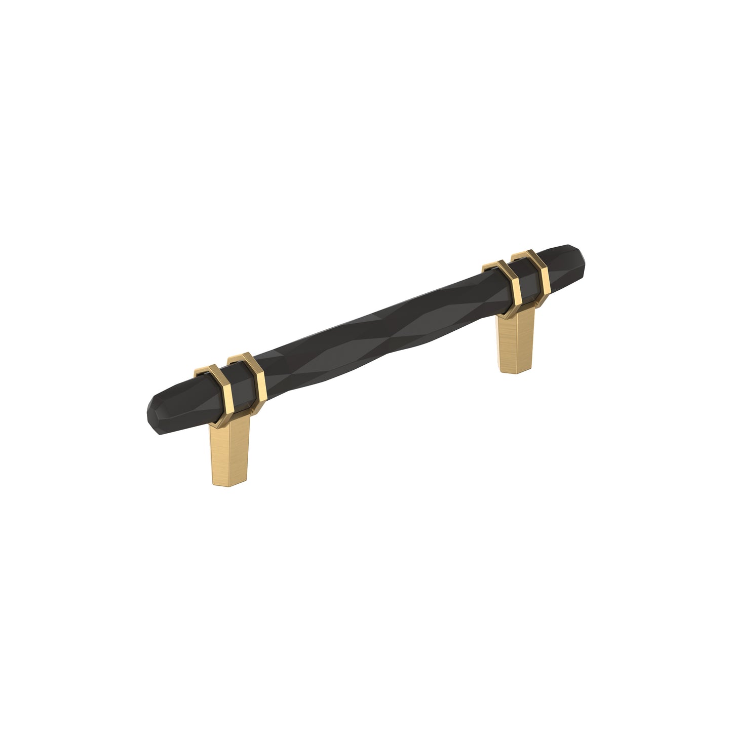 Amerock London Pull - 5-1/16 inch (128mm) CTC - Black Bronze/Champagne Bronze
