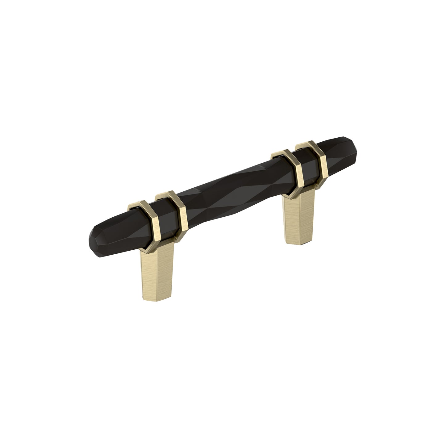 Amerock London Pull - 3 inch (76mm) CTC - Black Bronze/Golden Champagne