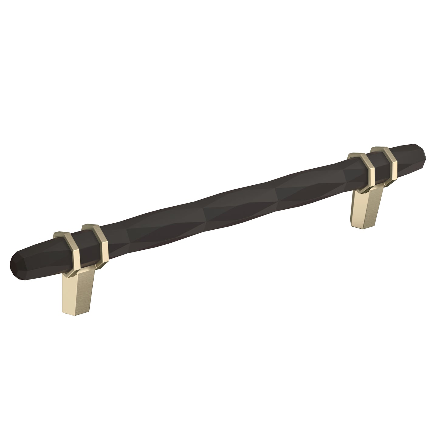 Amerock London Pull - 6-5/16 inch (160mm) CTC - Black Bronze/Golden Champagne