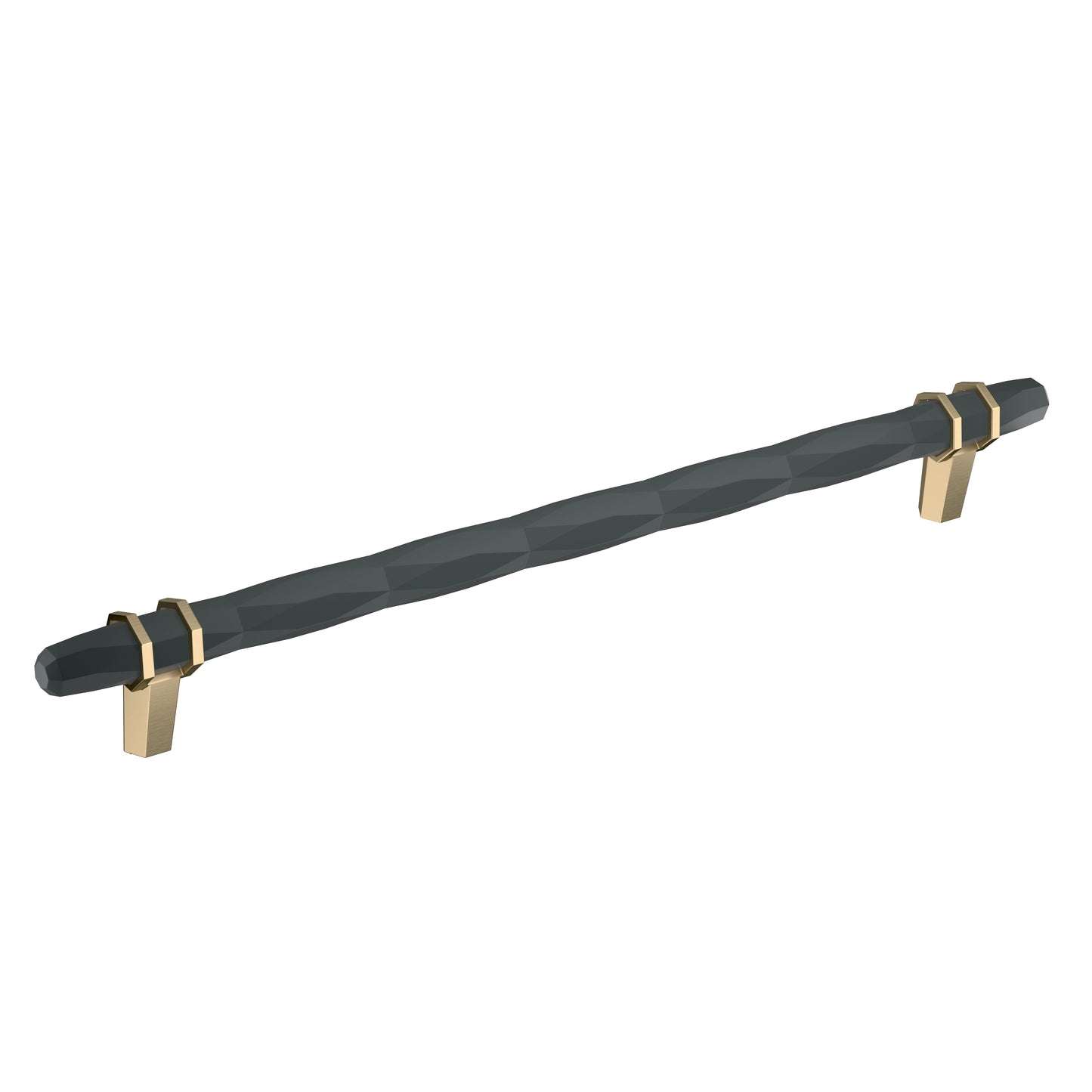 Amerock London Pull - 10-1/16 inch (256mm) CTC - Black Bronze/Golden Champagne