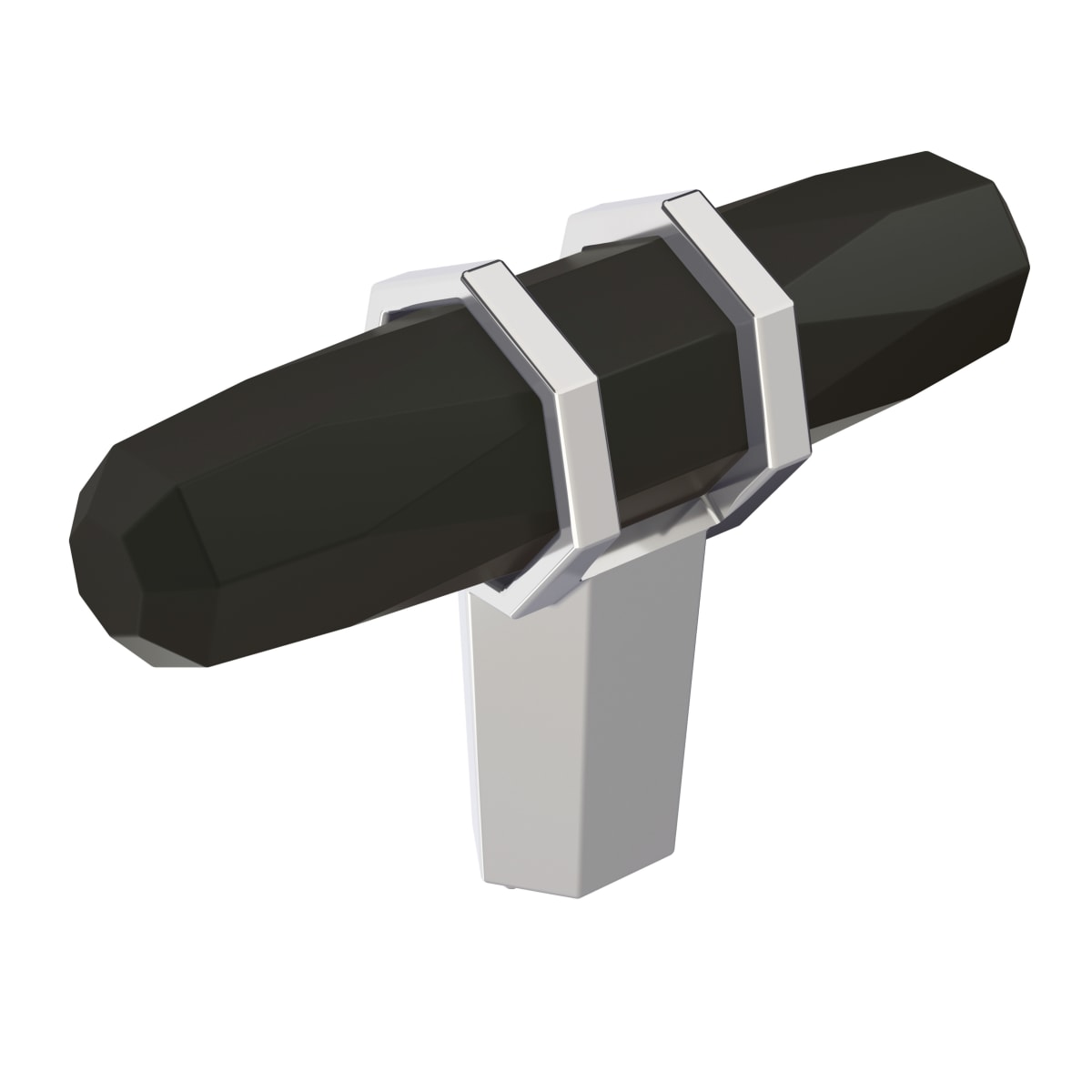 Amerock London Cabinet Knob - Black Bronze/Polished Chrome