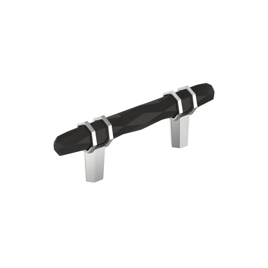 Amerock London Cabinet Pull - Black Bronze/Polished Chrome