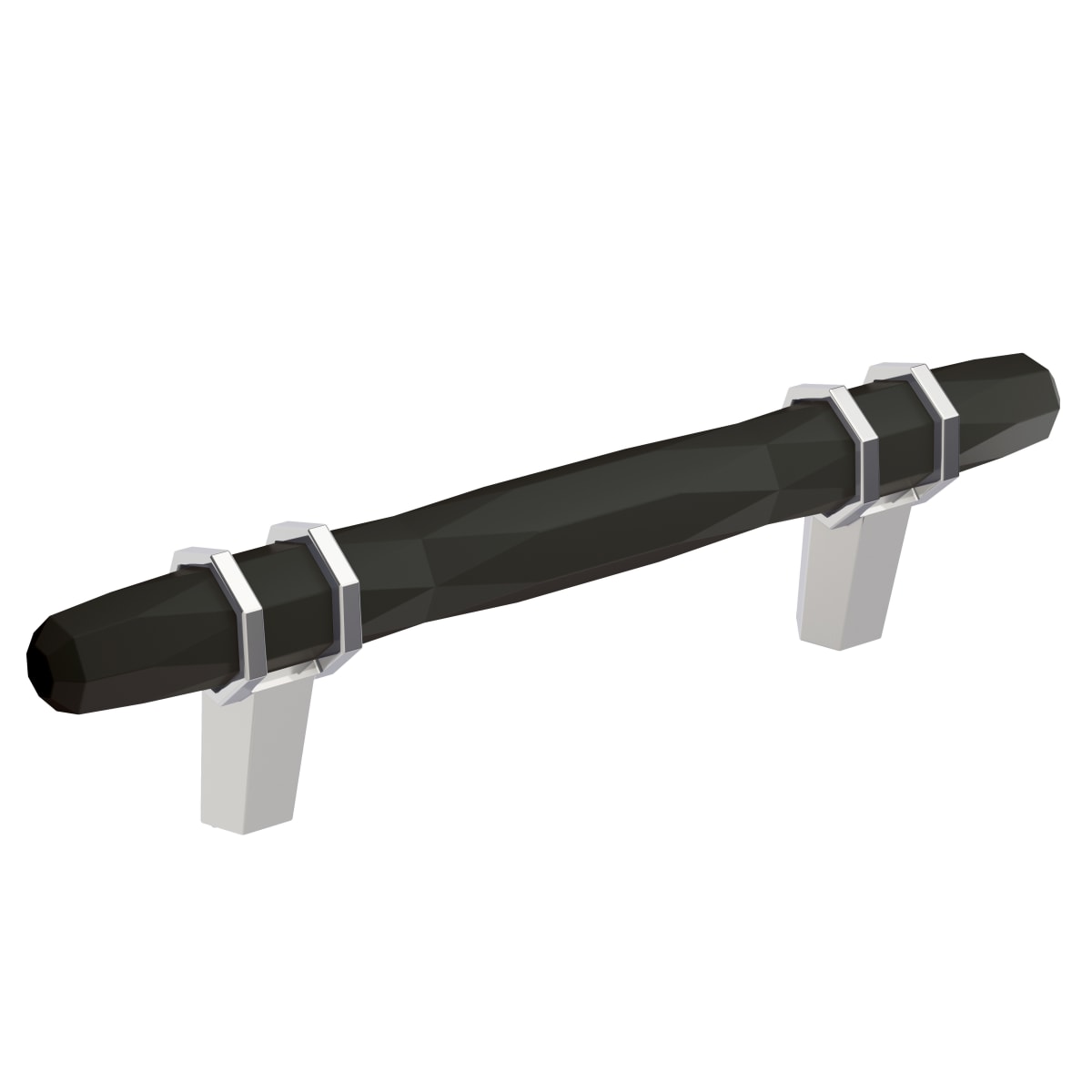 Amerock London Cabinet Pull - Black Bronze/Polished Chrome