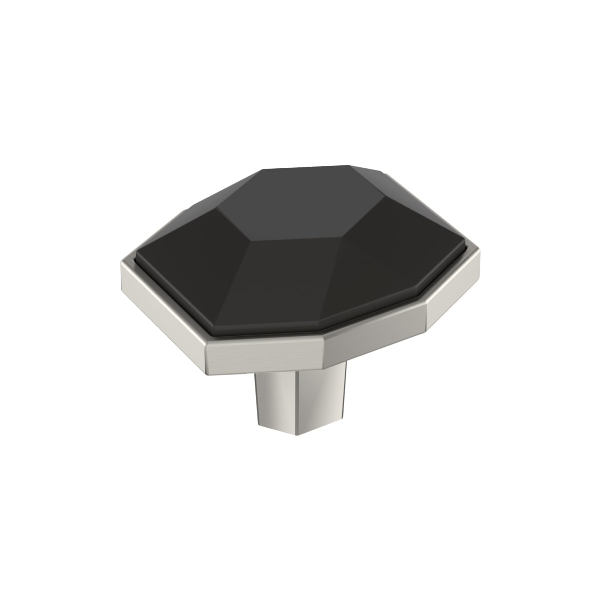 Amerock London Cabinet Knob - Black Bronze/Satin Nickel