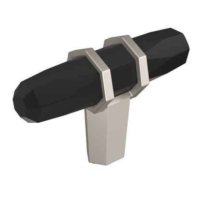 Amerock London Cabinet Knob - Black Bronze/Satin Nickel