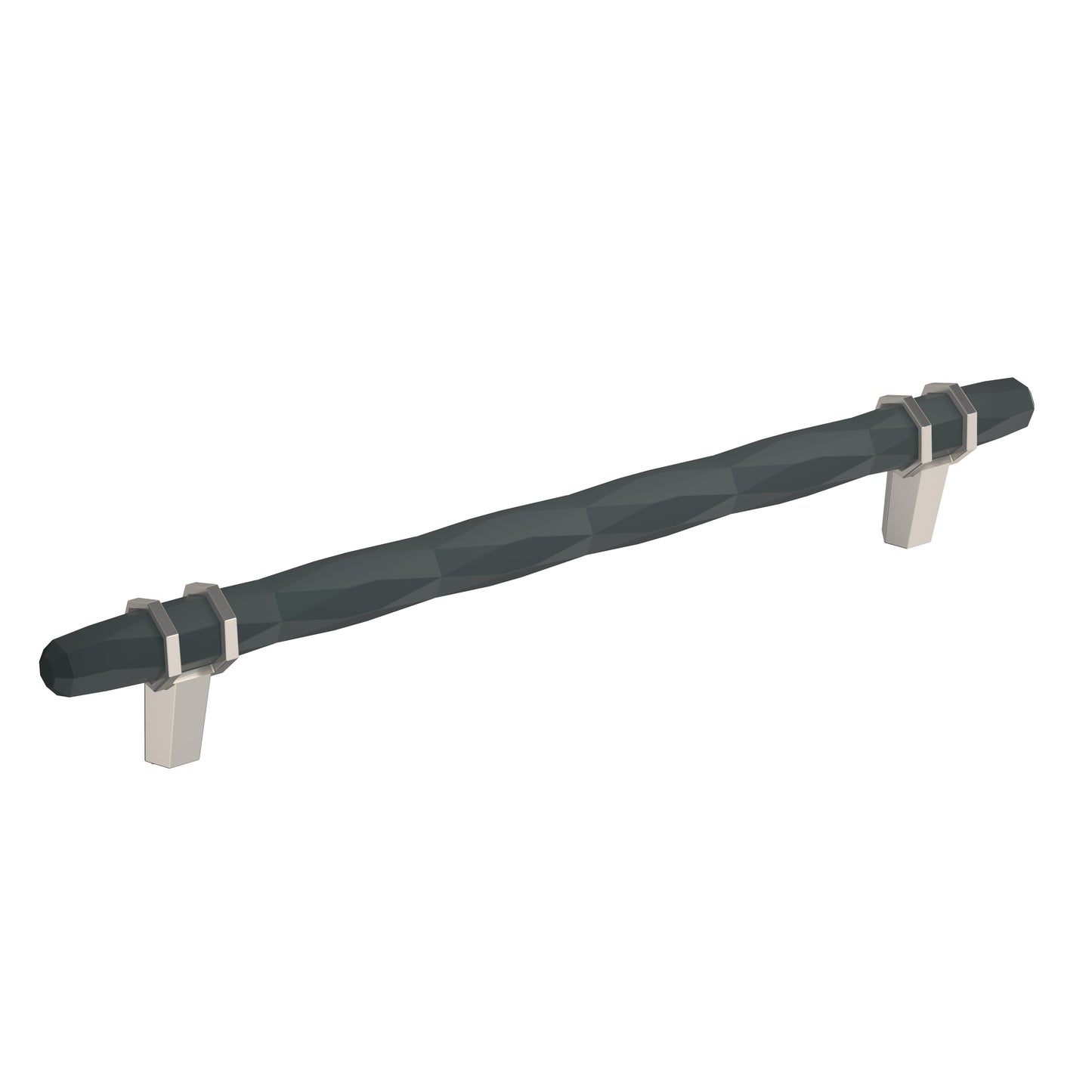 Amerock London Pull - 8 inch (203mm) CTC - Black Bronze/Satin Nickel
