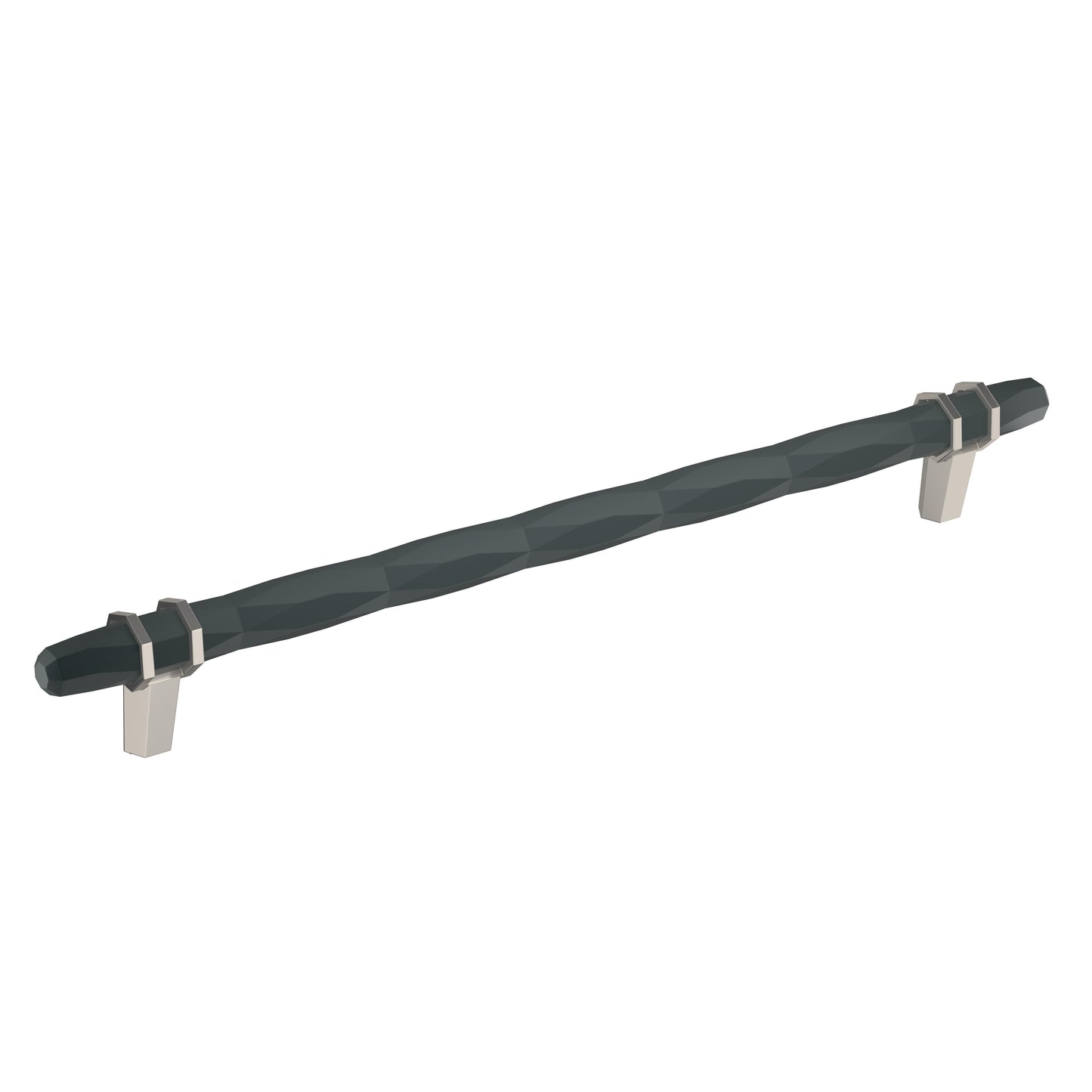 Amerock London Pull - 10-1/16 inch (256mm) CTC - Black Bronze/Satin Nickel