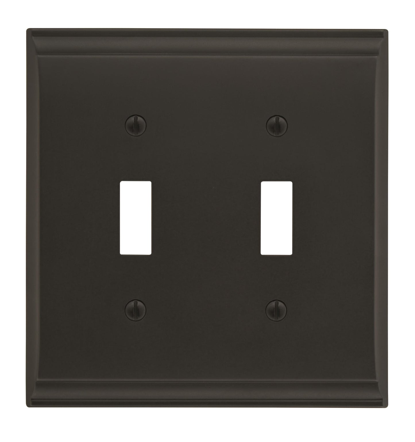 Amerock Candler Wall Plate - 2 Toggle - Black Bronze