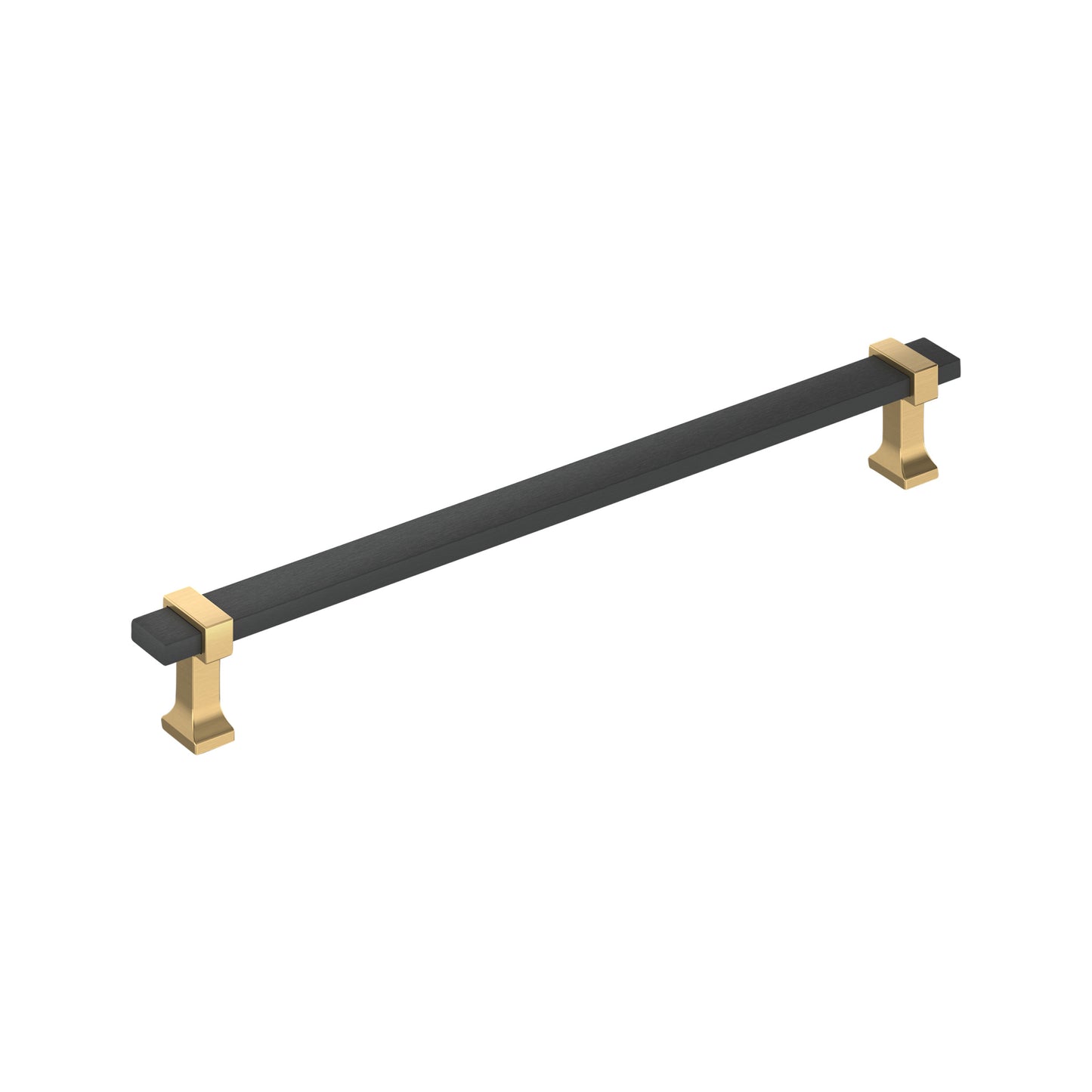 Amerock Overton Appliance Pull - 12 inch (305mm) CTC - Brushed Matte Black/Champagne Bronze