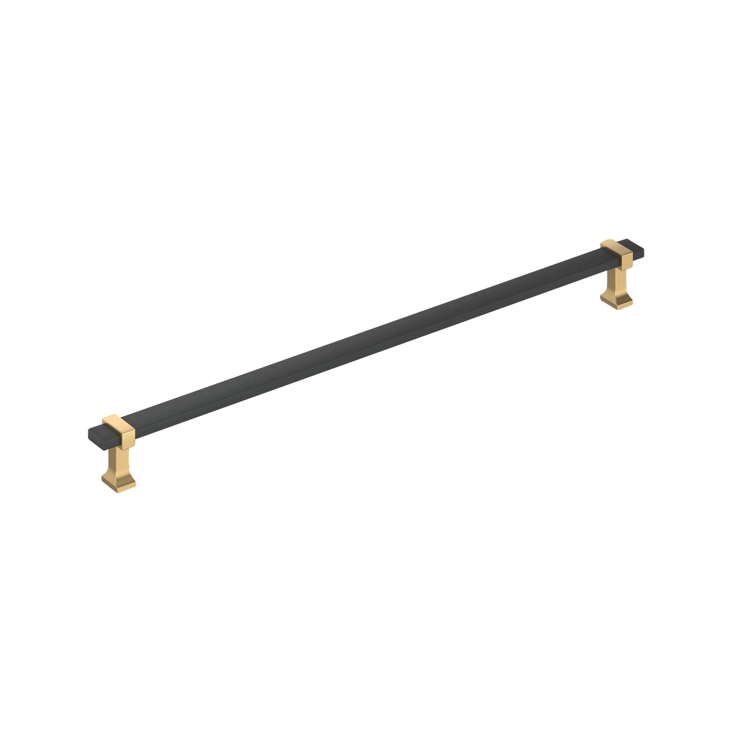 Amerock Overton Appliance Pull - 18 inch (457mm) CTC - Brushed Matte Black/Champagne Bronze