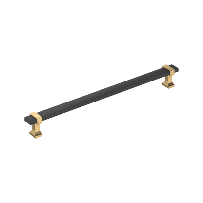 Amerock Overton Cabinet Pull - Brushed Matte Black/Champagne Bronze