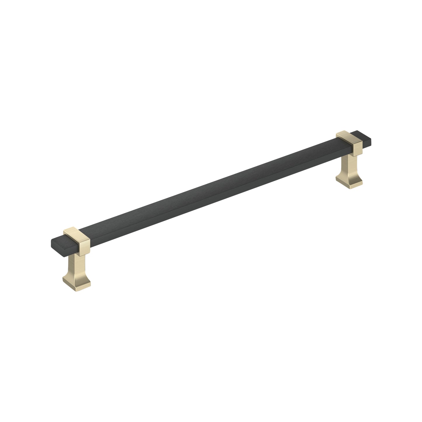 Amerock Overton Appliance Pull - 12 inch (305mm) CTC - Brushed Matte Black/Golden Champagne