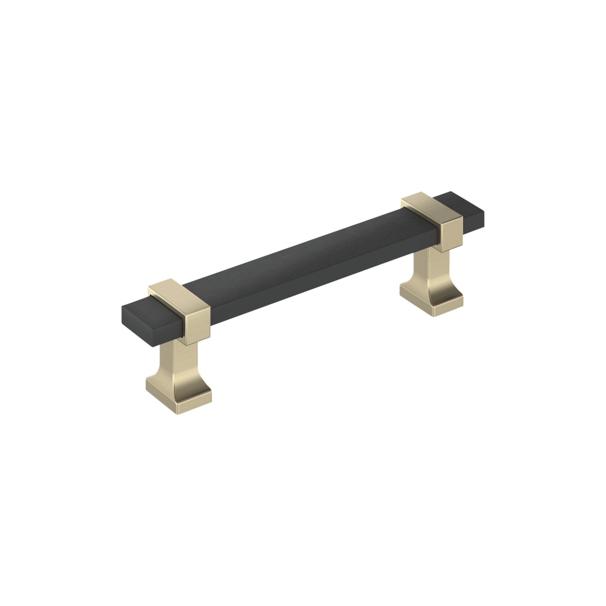 Amerock Overton Cabinet Pull - Brushed Matte Black/Golden Champagne