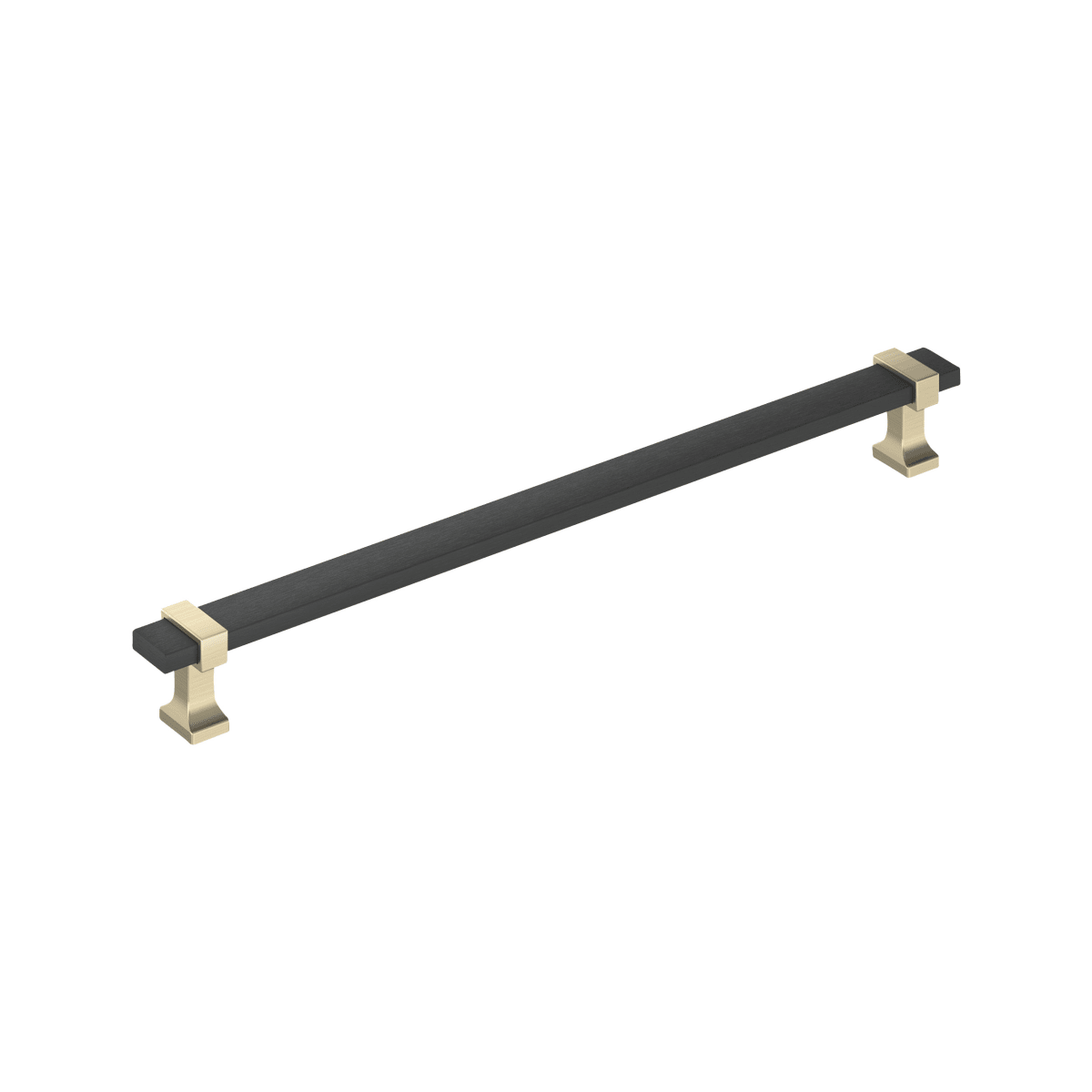Amerock Overton Cabinet Pull - Brushed Matte Black/Golden Champagne