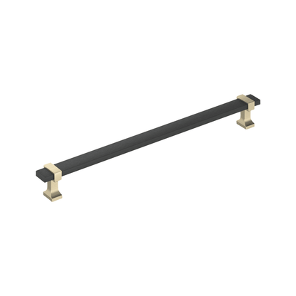 Amerock Overton Cabinet Pull - Brushed Matte Black/Golden Champagne