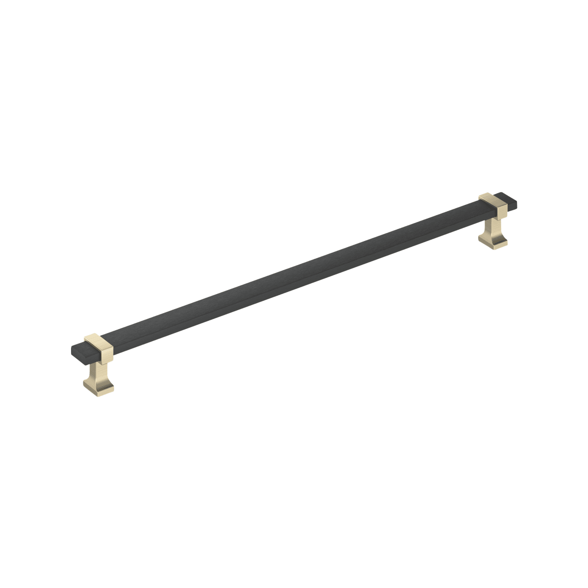 Amerock Overton Cabinet Pull - Brushed Matte Black/Golden Champagne