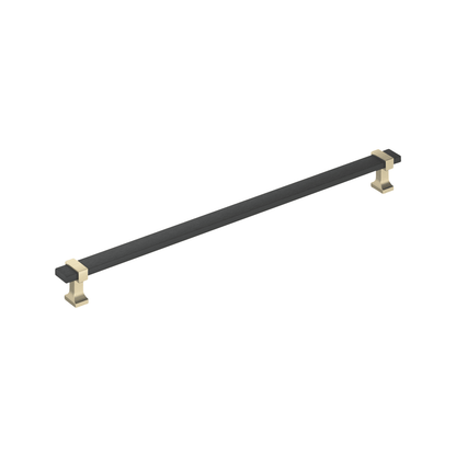 Amerock Overton Cabinet Pull - Brushed Matte Black/Golden Champagne