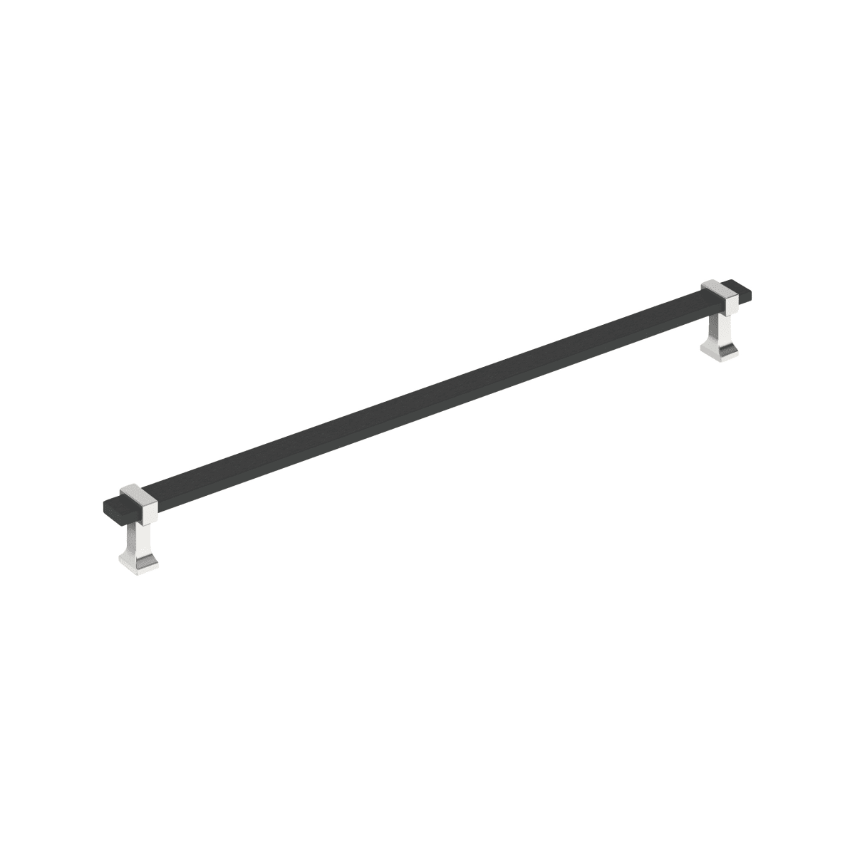 Amerock Overton Cabinet Pull - Brushed Matte Black/Polished Chrome