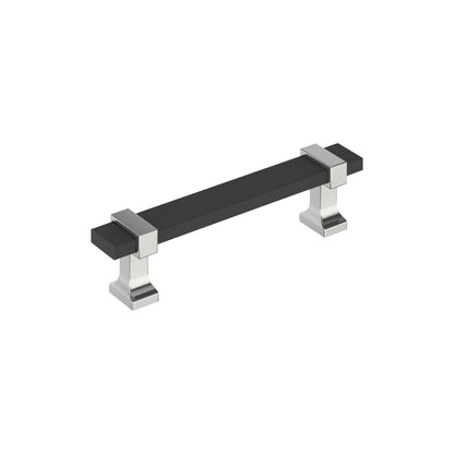 Amerock Overton Cabinet Pull - Brushed Matte Black/Polished Chrome