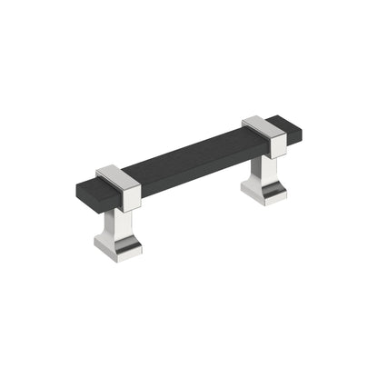 Amerock Overton Cabinet Pull - Brushed Matte Black/Polished Chrome
