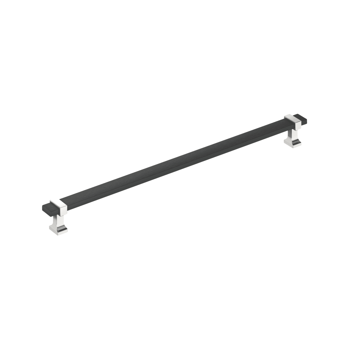 Amerock Overton Cabinet Pull - Brushed Matte Black/Polished Chrome