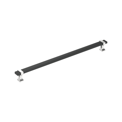 Amerock Overton Cabinet Pull - Brushed Matte Black/Polished Chrome
