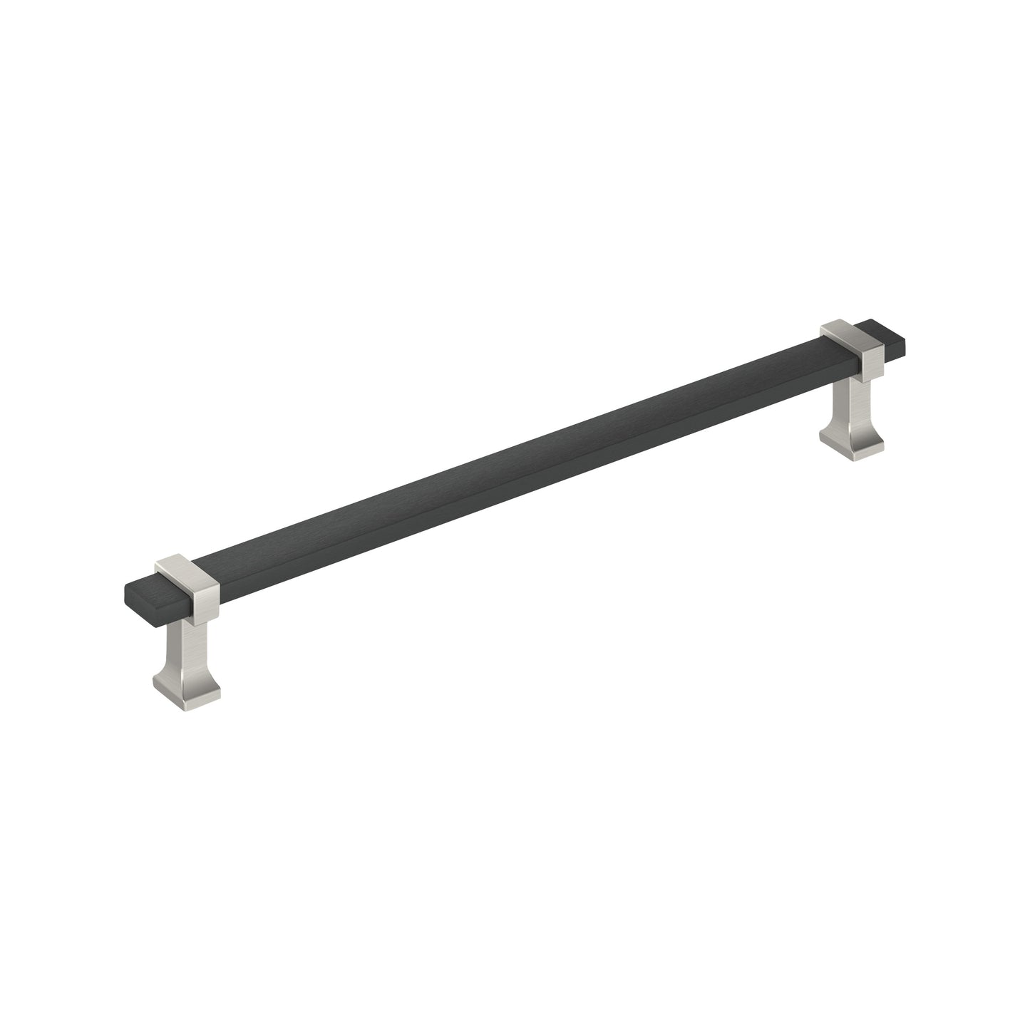 Amerock Overton Appliance Pull - 12 inch (305mm) CTC - Brushed Matte Black/Satin Nickel