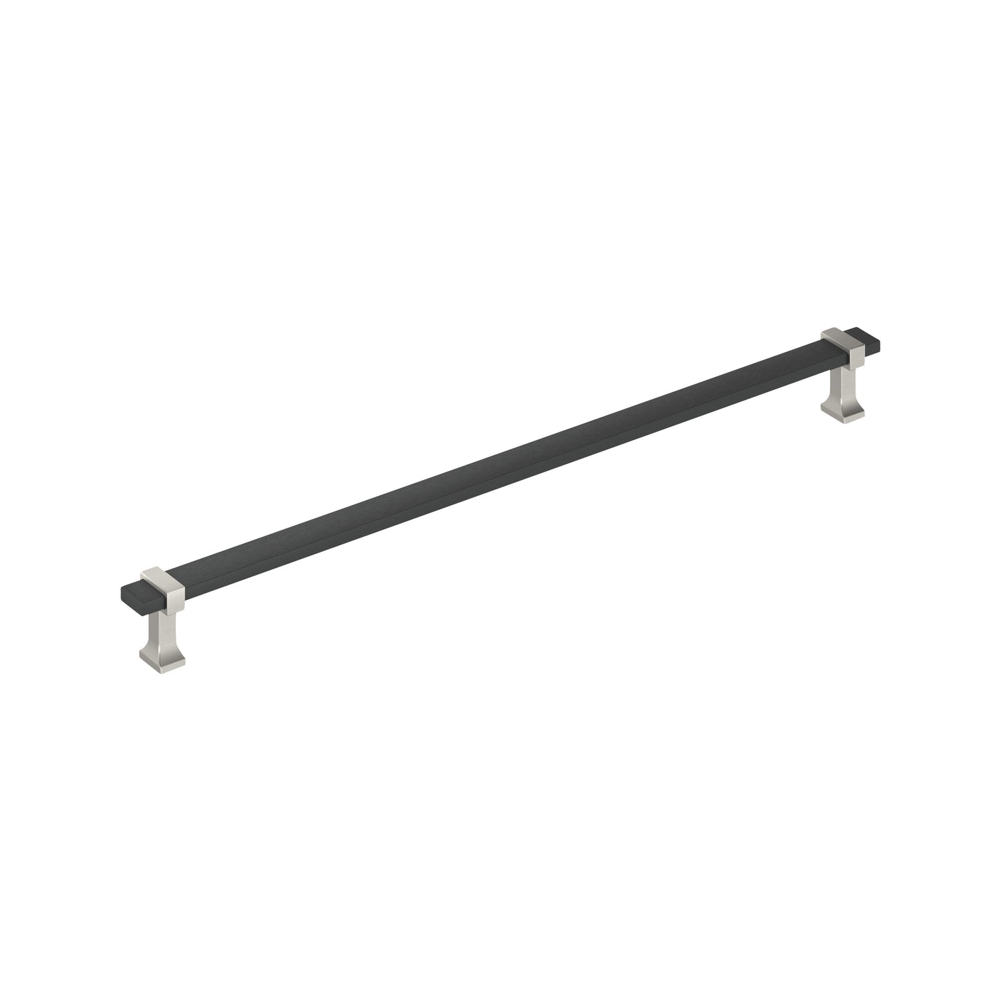 Amerock Overton Appliance Pull - 18 inch (457mm) CTC - Brushed Matte Black/Satin Nickel