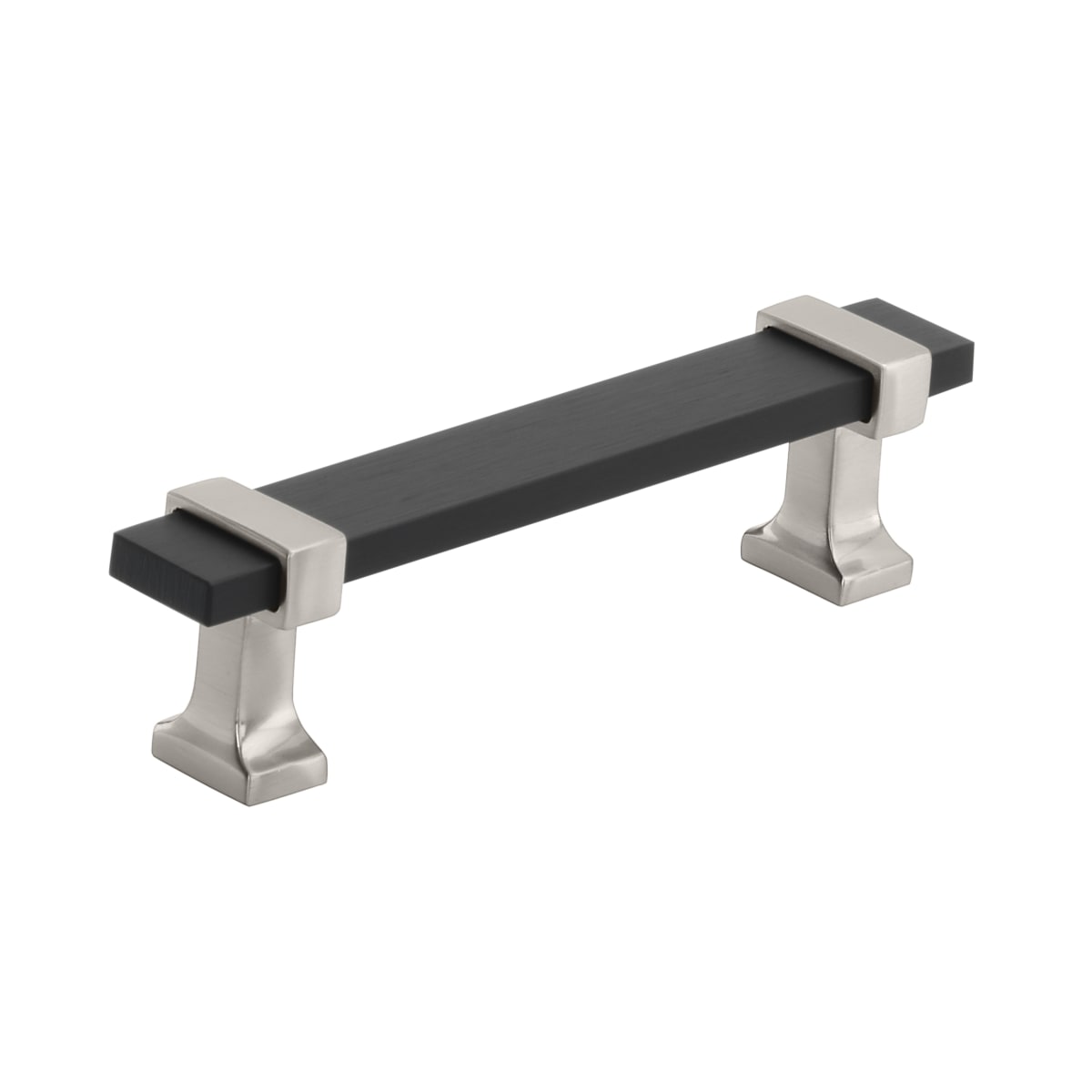 Amerock Overton Cabinet Pull - Brushed Matte Black/Satin Nickel