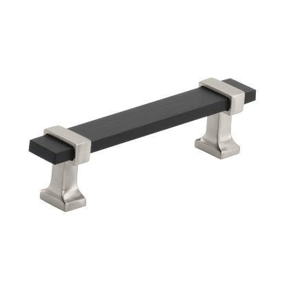 Amerock Overton Cabinet Pull - Brushed Matte Black/Satin Nickel