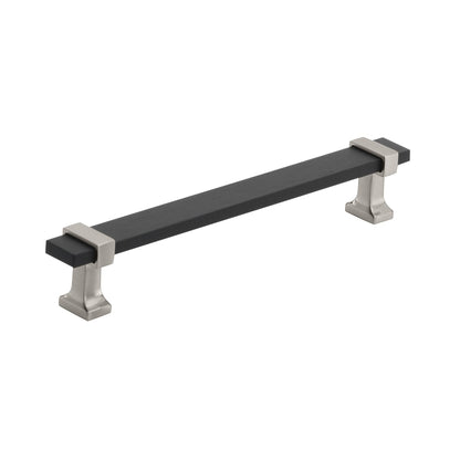 Amerock Overton Cabinet Pull - Brushed Matte Black/Satin Nickel