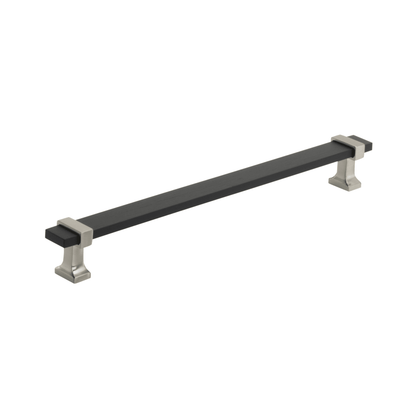 Amerock Overton Cabinet Pull - Brushed Matte Black/Satin Nickel