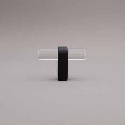 Hapny Clarity Acrylic Cabinet Knob - Clear / Matte Black