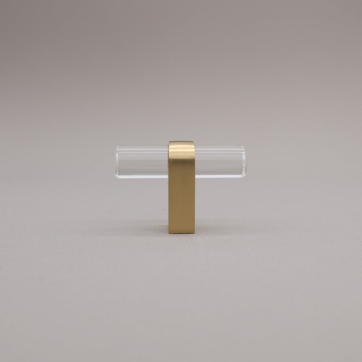 Hapny Clarity Acrylic Cabinet Knob - Clear / Satin Brass