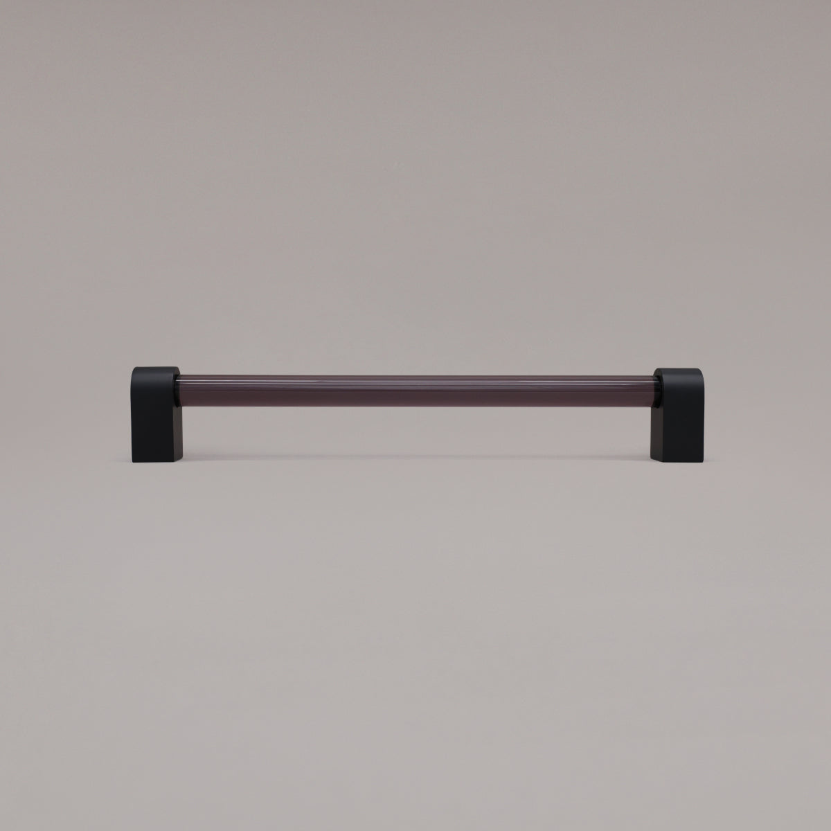 Hapny Clarity Acrylic Cabinet Pull - 12 in (304.8mm) (Appliance Pull) - Smoke / Matte Black