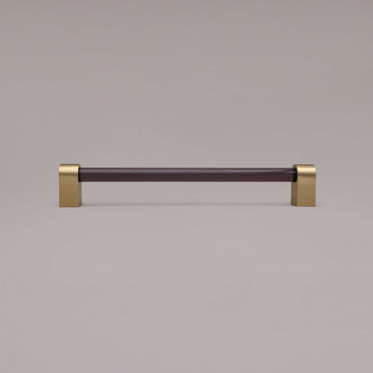 Hapny Clarity Acrylic Cabinet Pull - 12 in (304.8mm) (Appliance Pull) - Smoke / Satin Brass