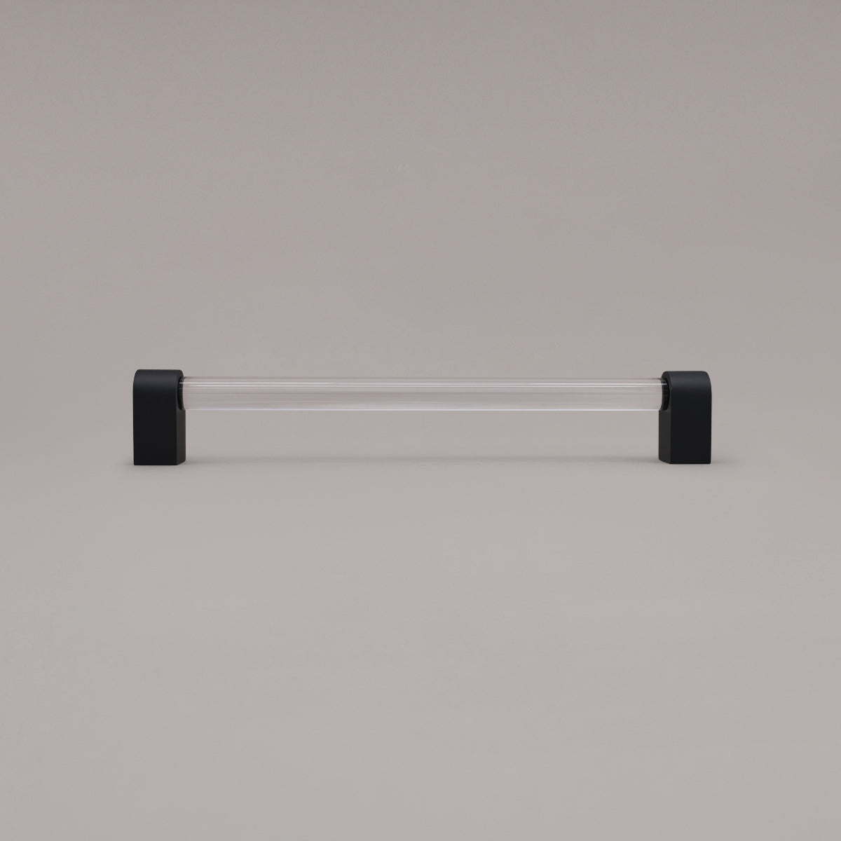 Hapny Clarity Acrylic Cabinet Pull - 12 in (304.8mm) (Appliance Pull) - Clear / Matte Black